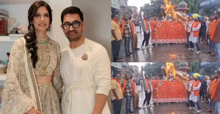 বারবার ভিন্ন ধর্মের নারীকে বিয়ে করায় আমিরকে নিয়ে ভারতে বিক্ষোভ